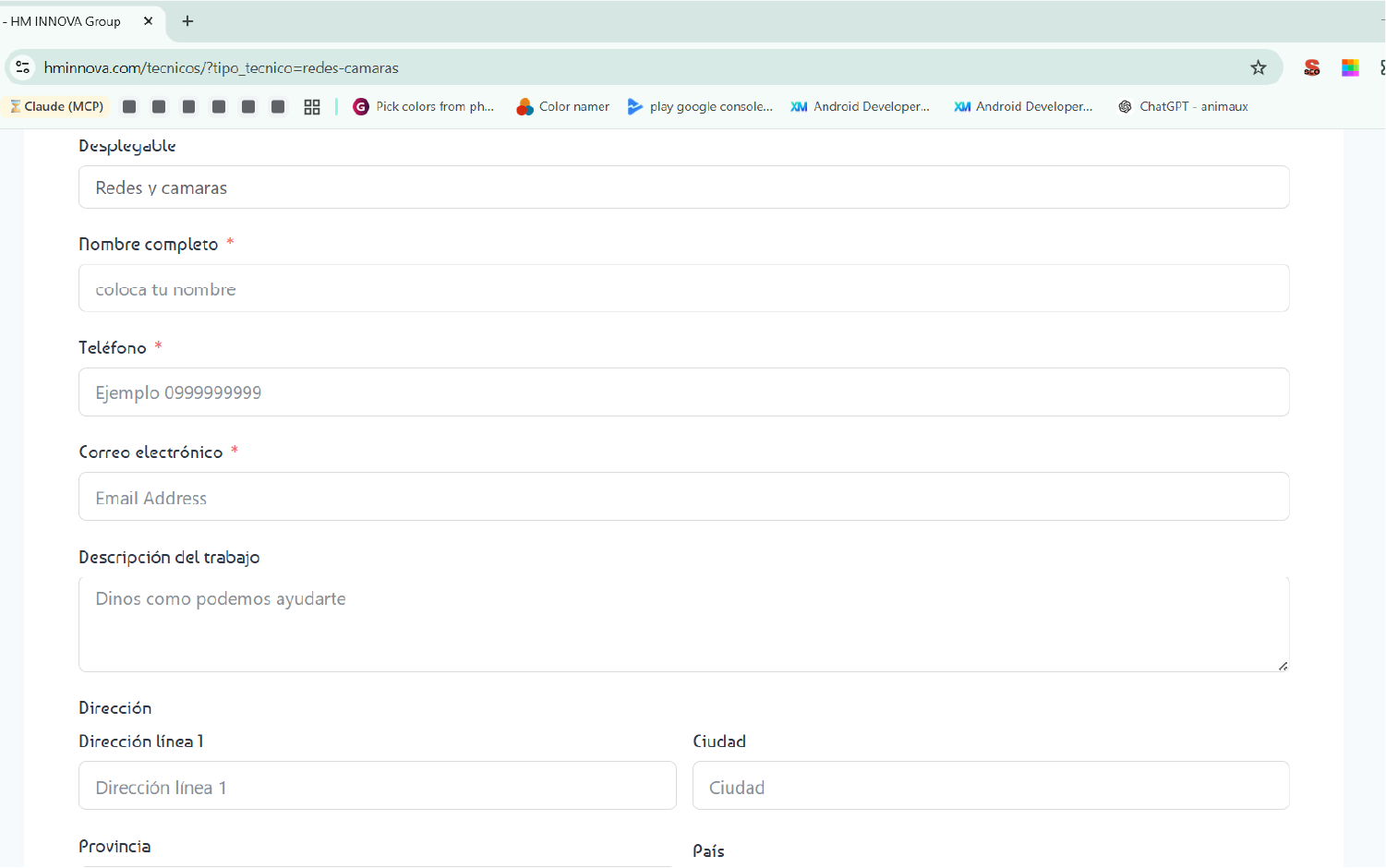 hm innova sitio web