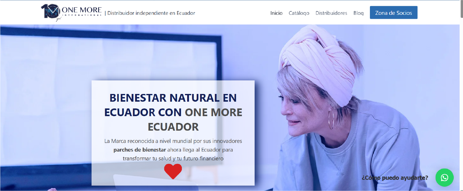 onemoreecuador.com · SEO, E-commerce y Prospección Digital · Sitio Web · SEO · E-commerce · Generación de Leads · Hermes DG