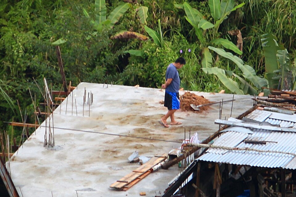Trabajador de construccion en obra